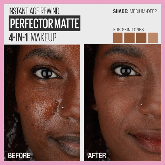 Maybelline Instant Age Rewind Instant Perfector 4-In-1 Matte Makeup, 04 Med/Deep - Picture 5 of 11